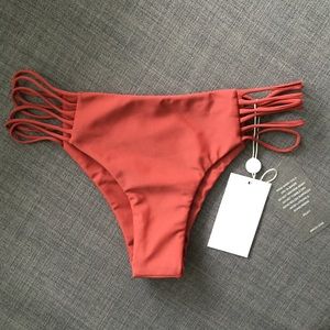 NWT MIKOH Kapalua Bikini Bottoms in Rust